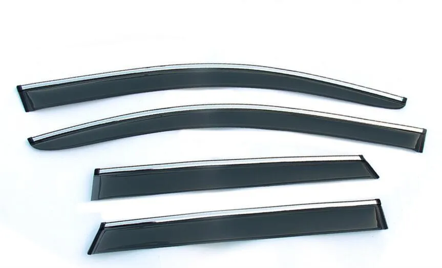 

Дефлекторы боковых окон с нерж. Молд. Toyota Land Cruiser 200 с 2007 - н.в., темные 4 шт., Toyota Land Cruiser 200