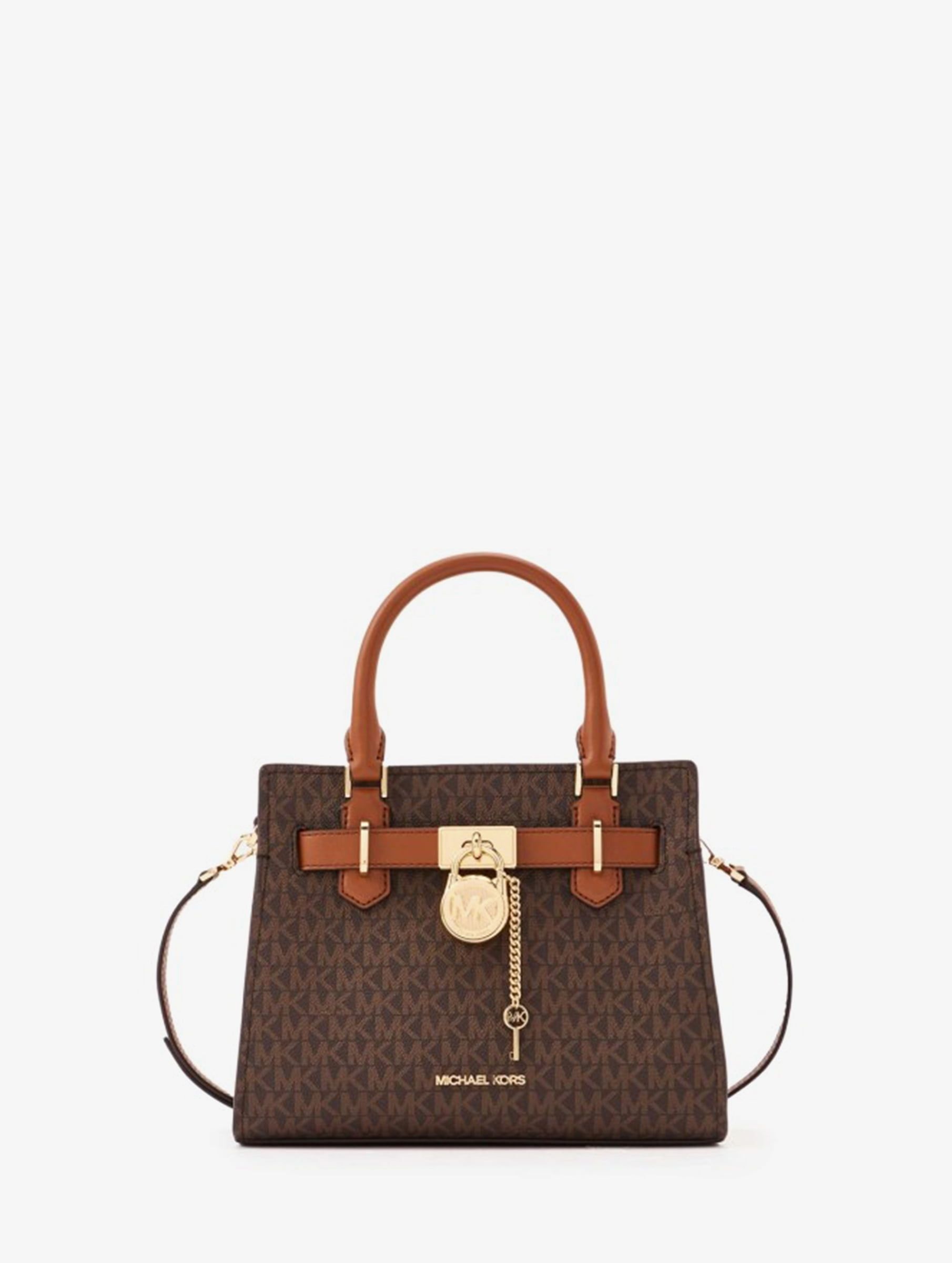 

Сумка женская Michael Kors Hamilton_B00719 коричневая, Белый, Hamilton_B00719