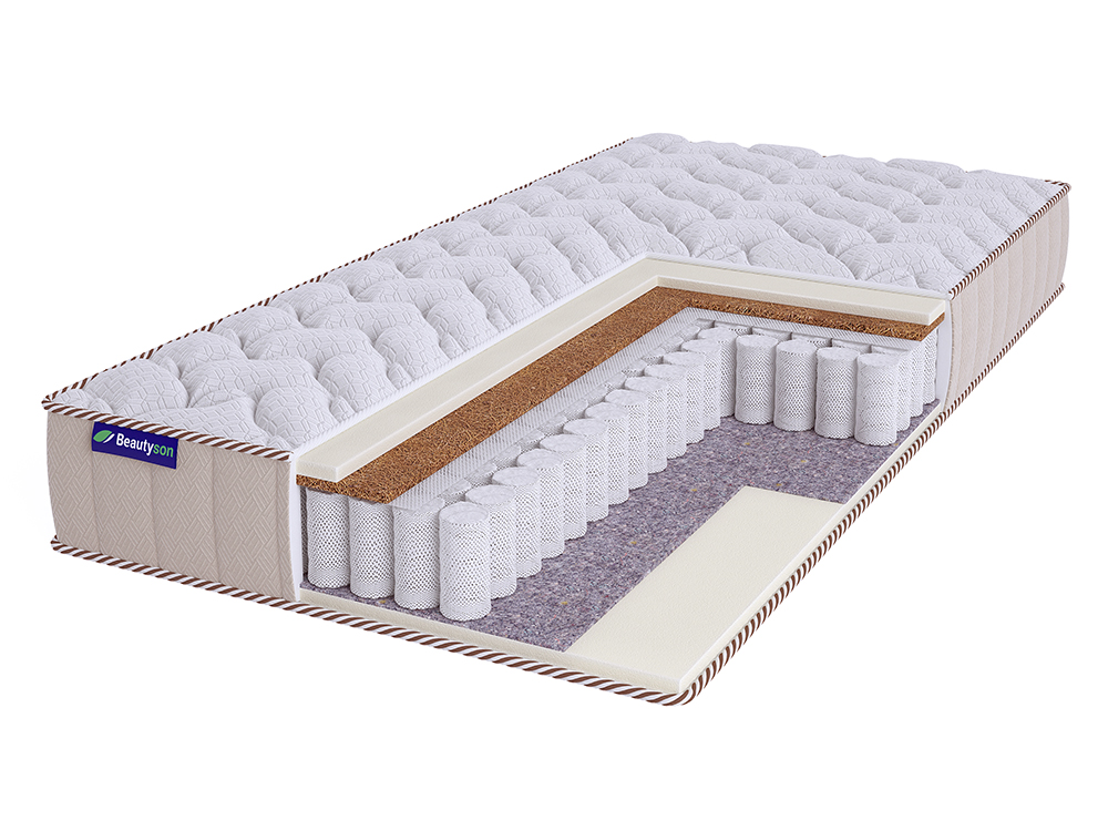 

Матрас BeautySon SPRING Soft Cocos S600 LUX 150х186, Белый, SPRING Soft Cocos S600 LUх