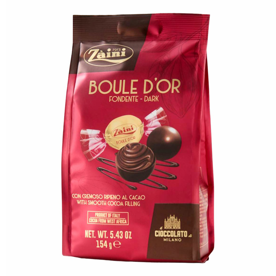 Шоколадные конфеты Zaini с какао начинкой 154 г