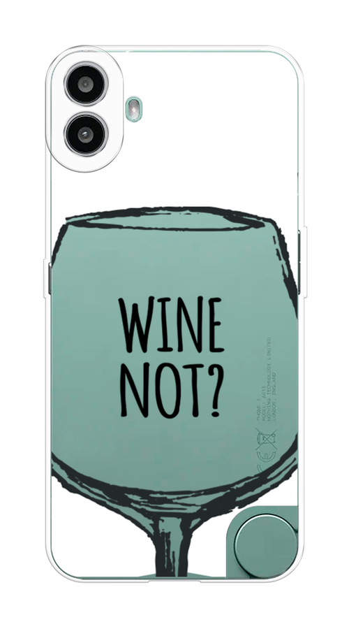 

Чехол на CMF Phone 1 "Wine not white", Белый, 3300450-1