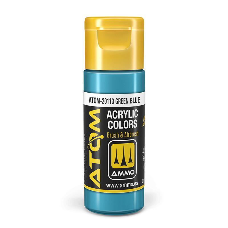 

Акриловая краска Ammo Mig Atom color Зелёно-синий ATOM20113