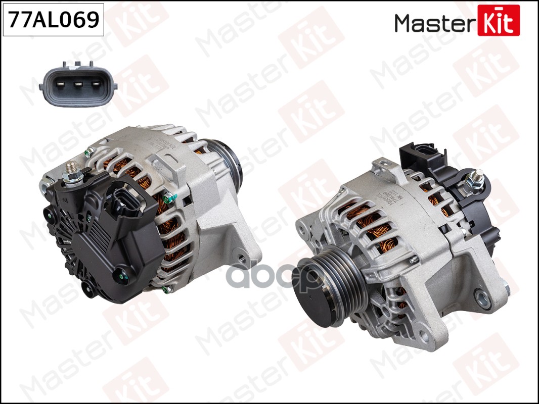 

Генератор Hyundai Creta Solaris, Kia Rio Seltos 120A MasterKit 77AL069