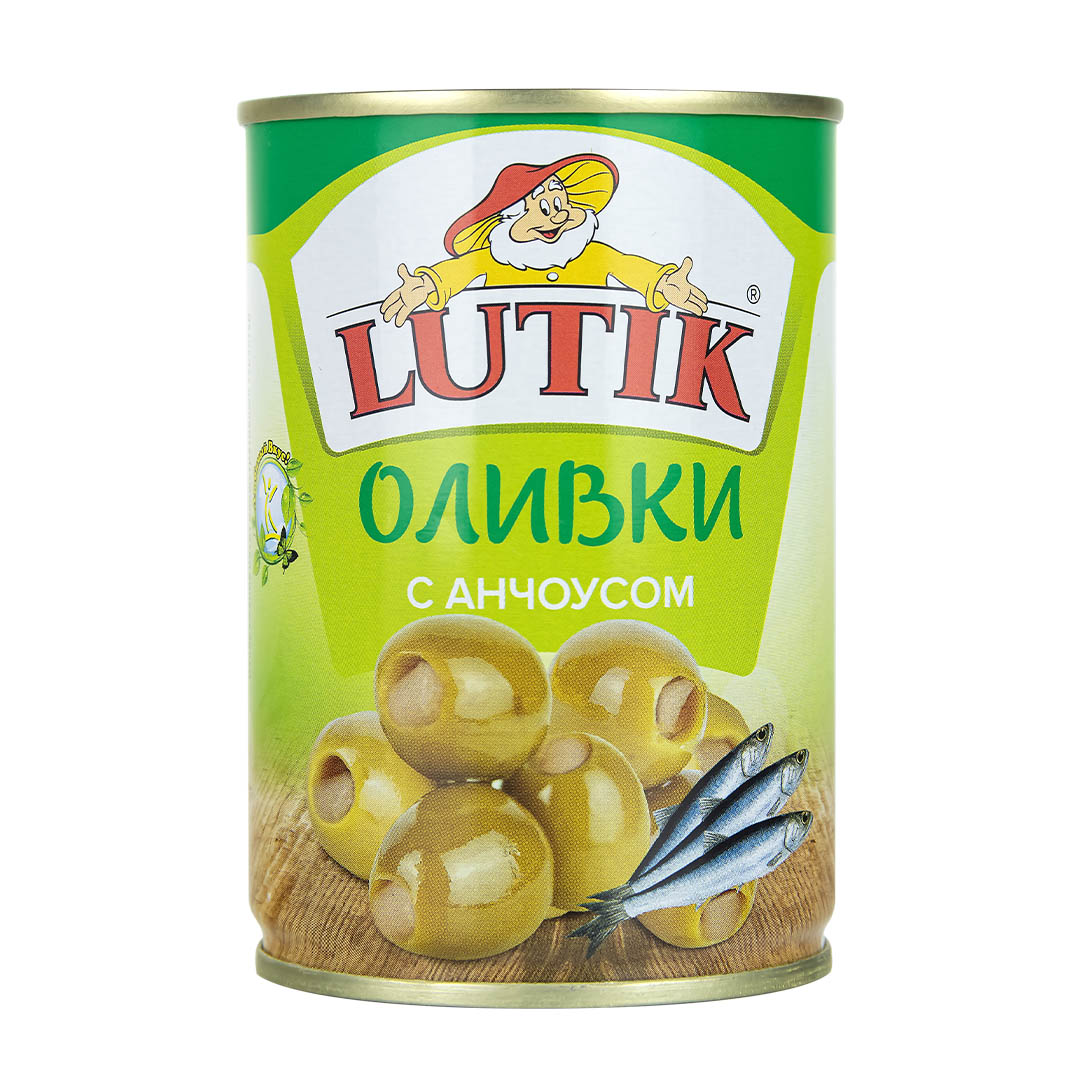 Оливки Lutik с анчоусом 280 г