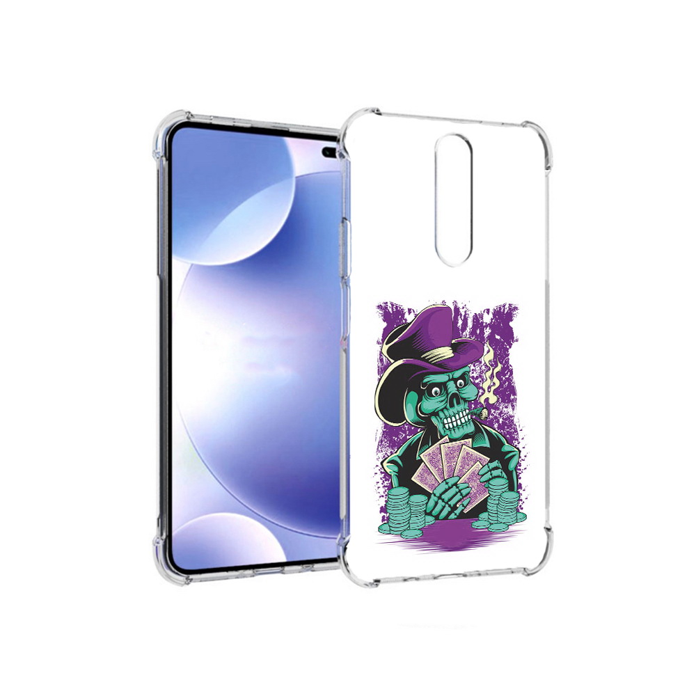 

Чехол MyPads Tocco для Xiaomi Redmi k30 зеленый череп с картами (PT226950.302.361), Прозрачный, Tocco