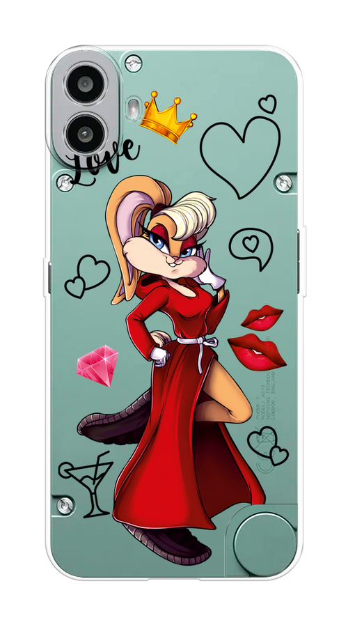 

Чехол на CMF Phone 1 "Rich Lola Bunny", Красный;бежевый;оранжевый, 3300450-1