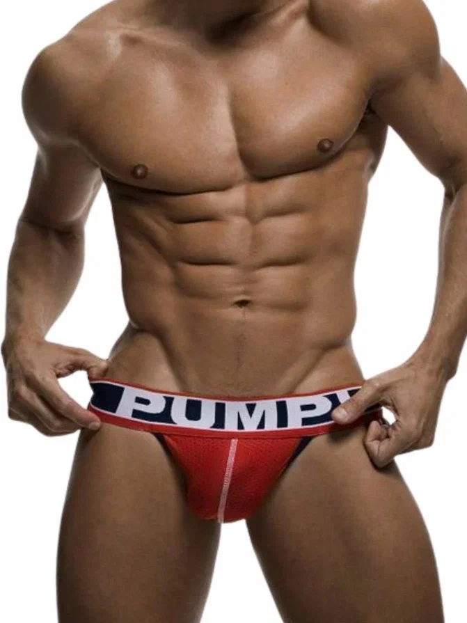 

Мужские трусы джоки PUMP красные с белыми резинками H388 XXL, Красный, H388