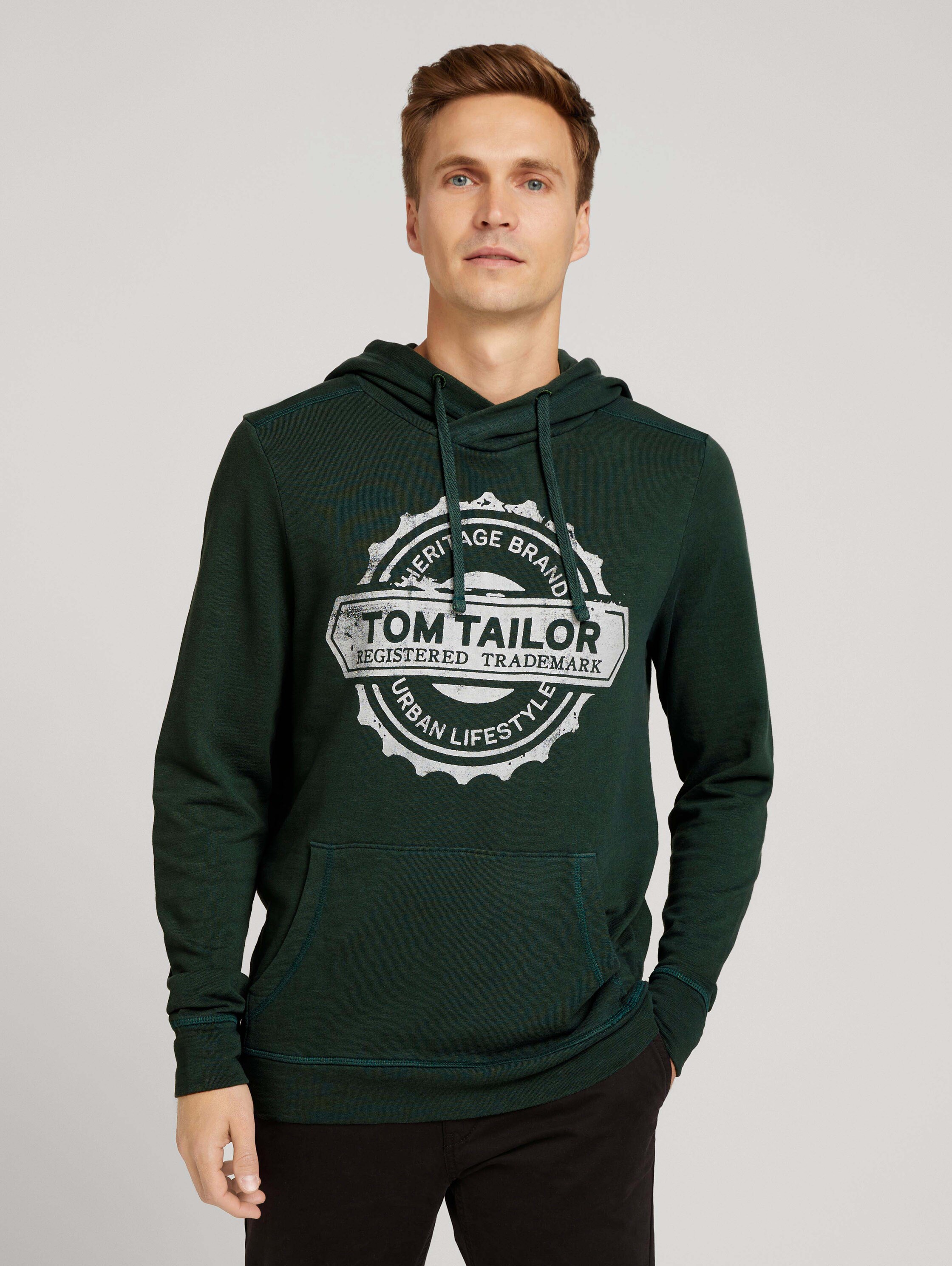 фото Худи мужское tom tailor 1029138 зеленое m