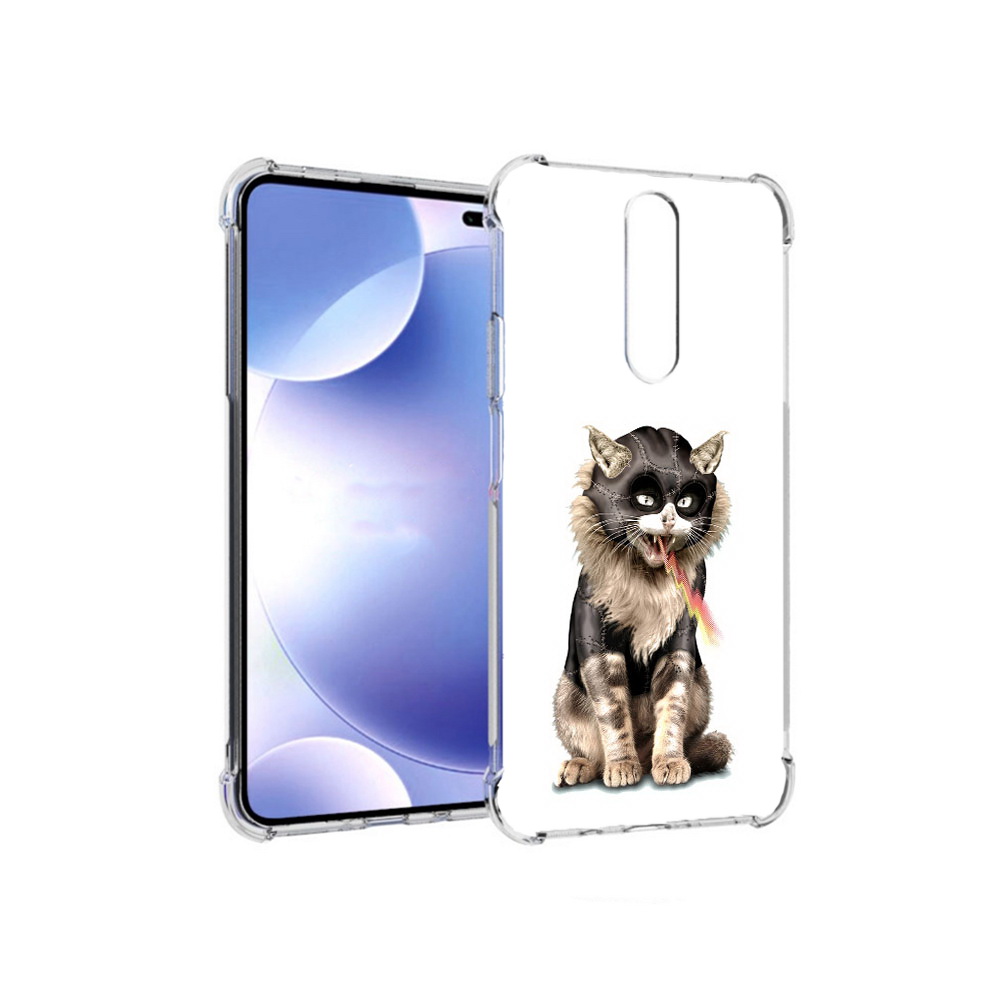 

Чехол MyPads Tocco для Xiaomi Redmi k30 дьяволский кот (PT226950.302.341), Прозрачный, Tocco