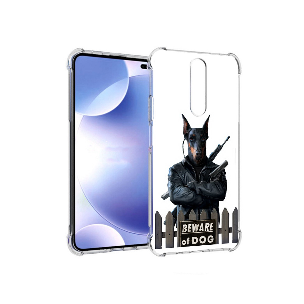 

Чехол MyPads Tocco для Xiaomi Redmi k30 доберман (PT226950.302.332), Прозрачный, Tocco