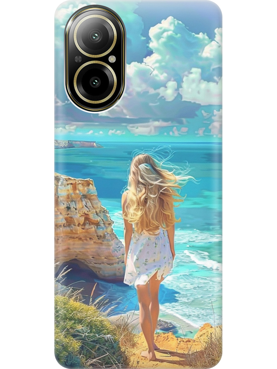 

Силиконовый чехол на Realme C67 с принтом "Безкрайнее море", Прозрачный;белый;голубой;желтый, 780484641