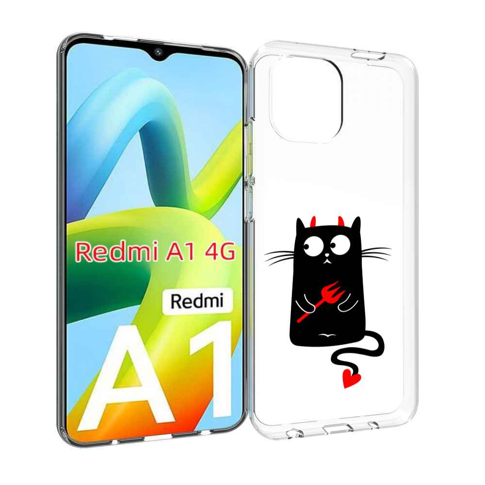 

Чехол MyPads Кот демон для Xiaomi Redmi A1, Прозрачный, Tocco