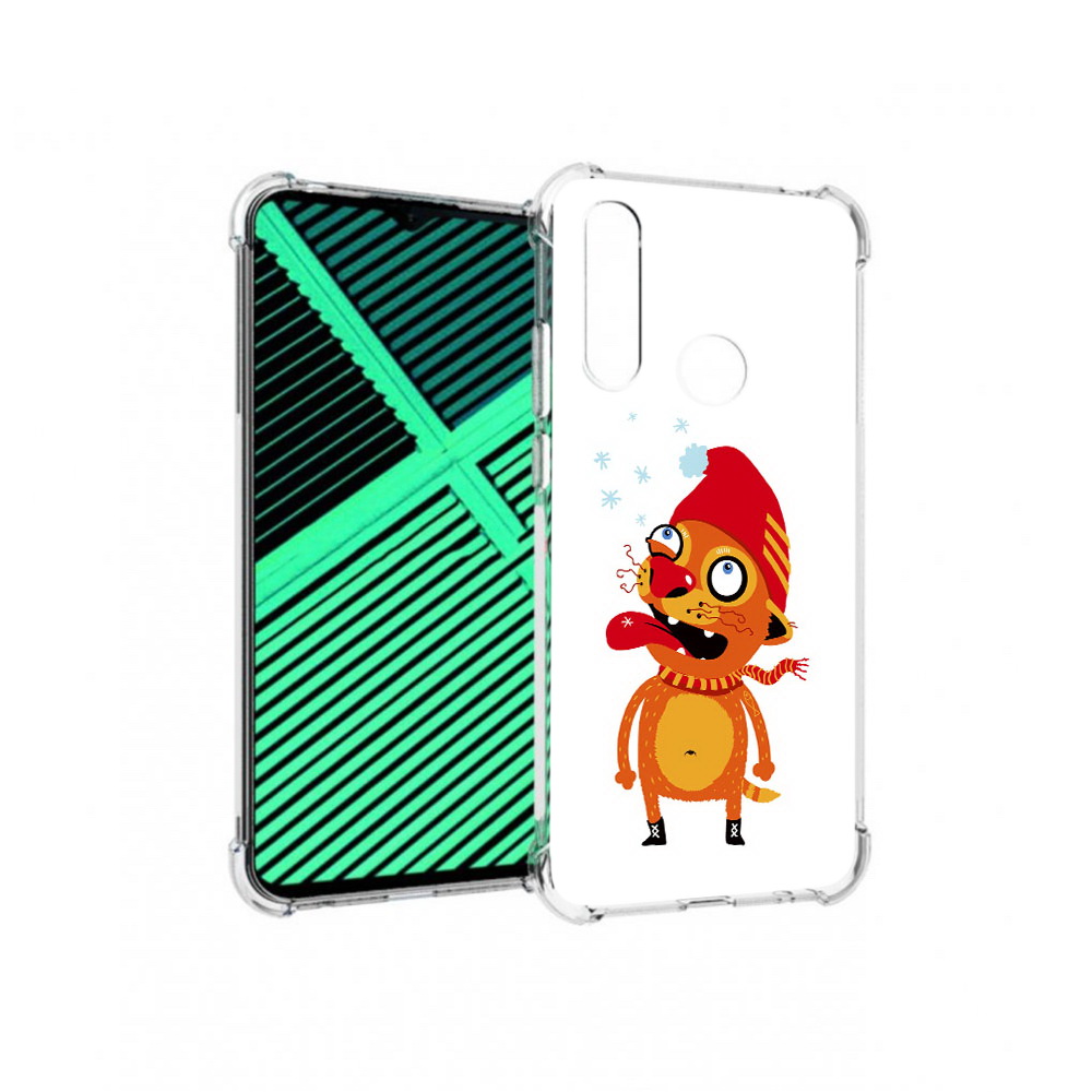 

Чехол MyPads Tocco для Motorola Moto G8 Power Lite Зимний кот (PT227069.358.88), Прозрачный, Tocco