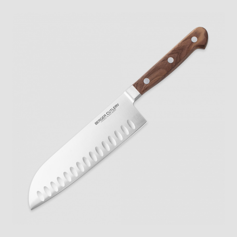 Нож поварской Сантоку, BERGER CUTLERY, Classic Walnut, 18 см, BC200916