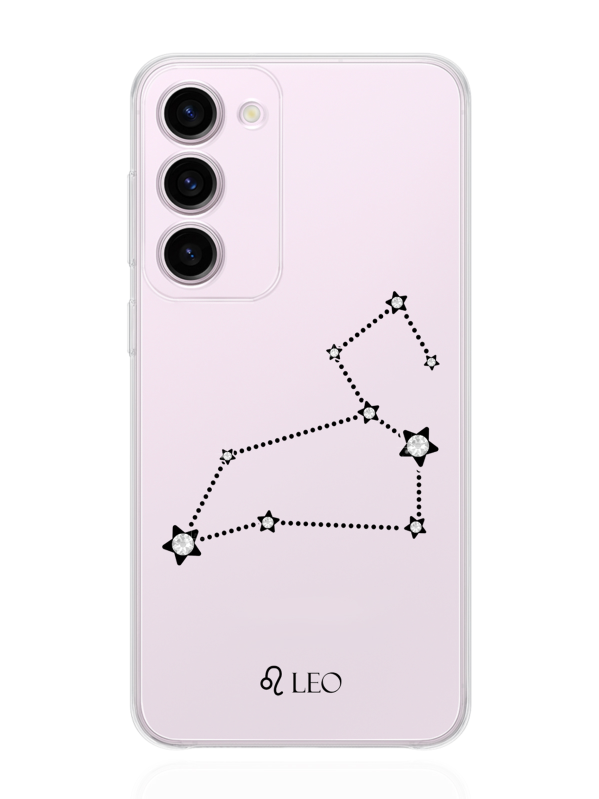 

Чехол MustHaveCase для Samsung Galaxy S23+ с кристаллами Lux Лев Leo прозрачный