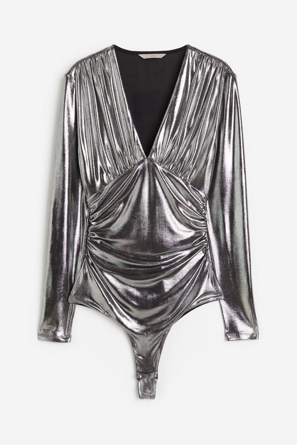 

Боди женское H&M 1205400 серебристое XL, Серебристый, 1205400