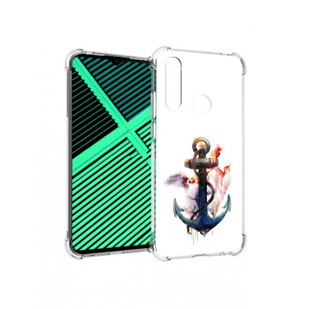 

Чехол MyPads Tocco для Motorola Moto G8 Power Lite якорь с птицами (PT227069.358.703), Прозрачный, Tocco