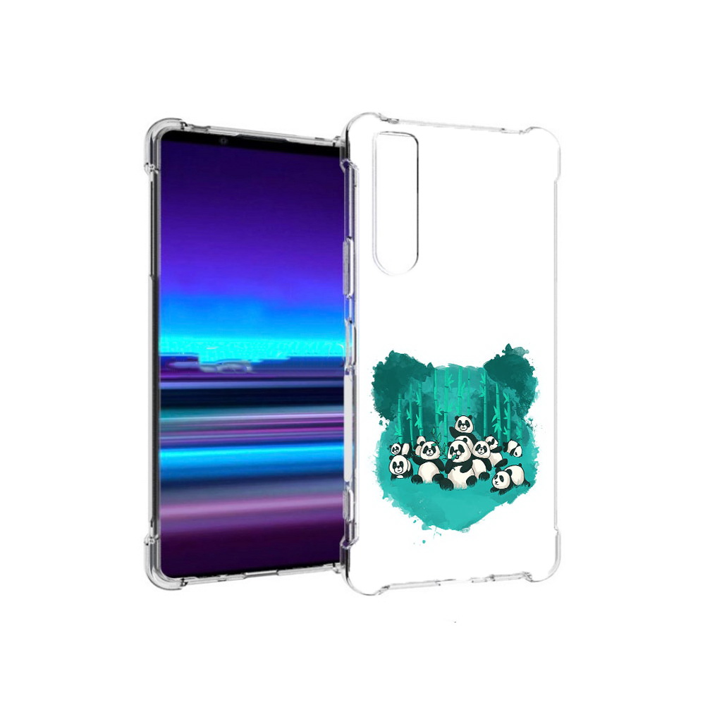 

Чехол MyPads Tocco для Sony Xperia 1 II нарисованные панды (PT148152.232.508), Прозрачный, Tocco