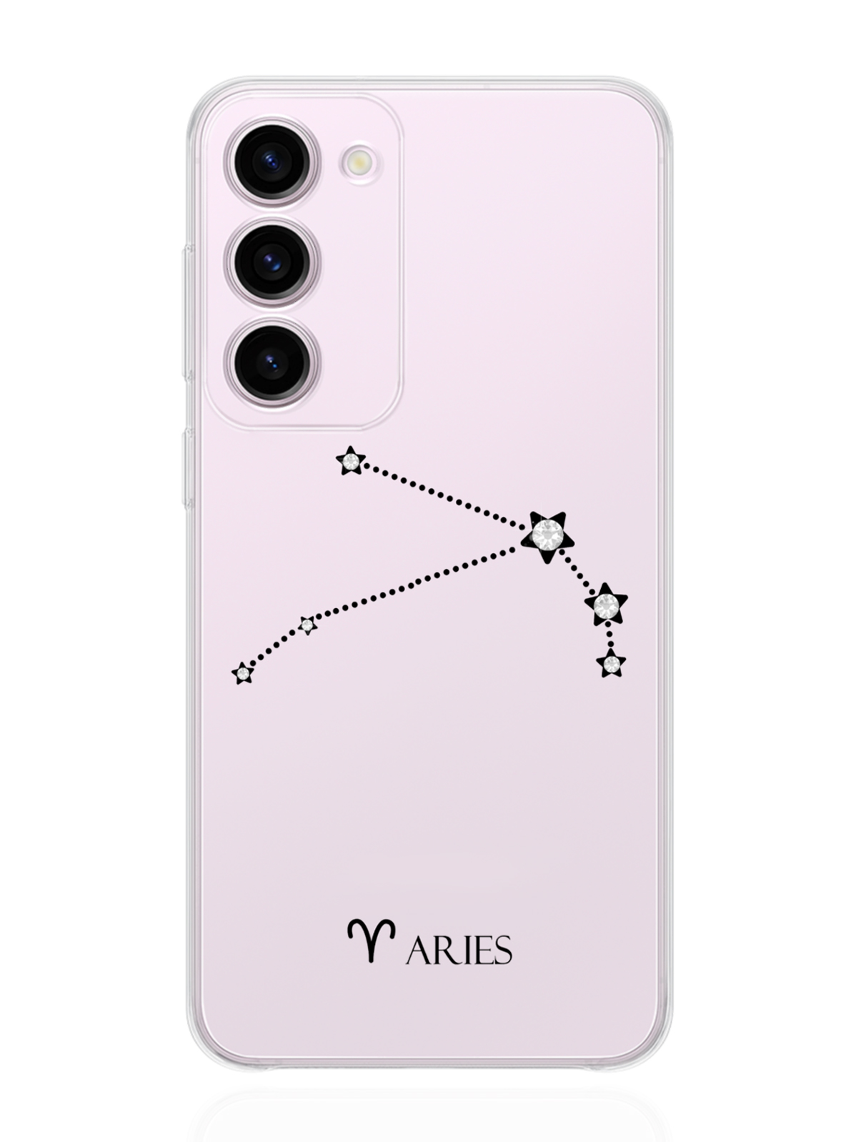 

Чехол MustHaveCase для Samsung Galaxy S23+ с кристаллами Lux Овен Aries прозрачный, Прозрачный;черный;бежевый
