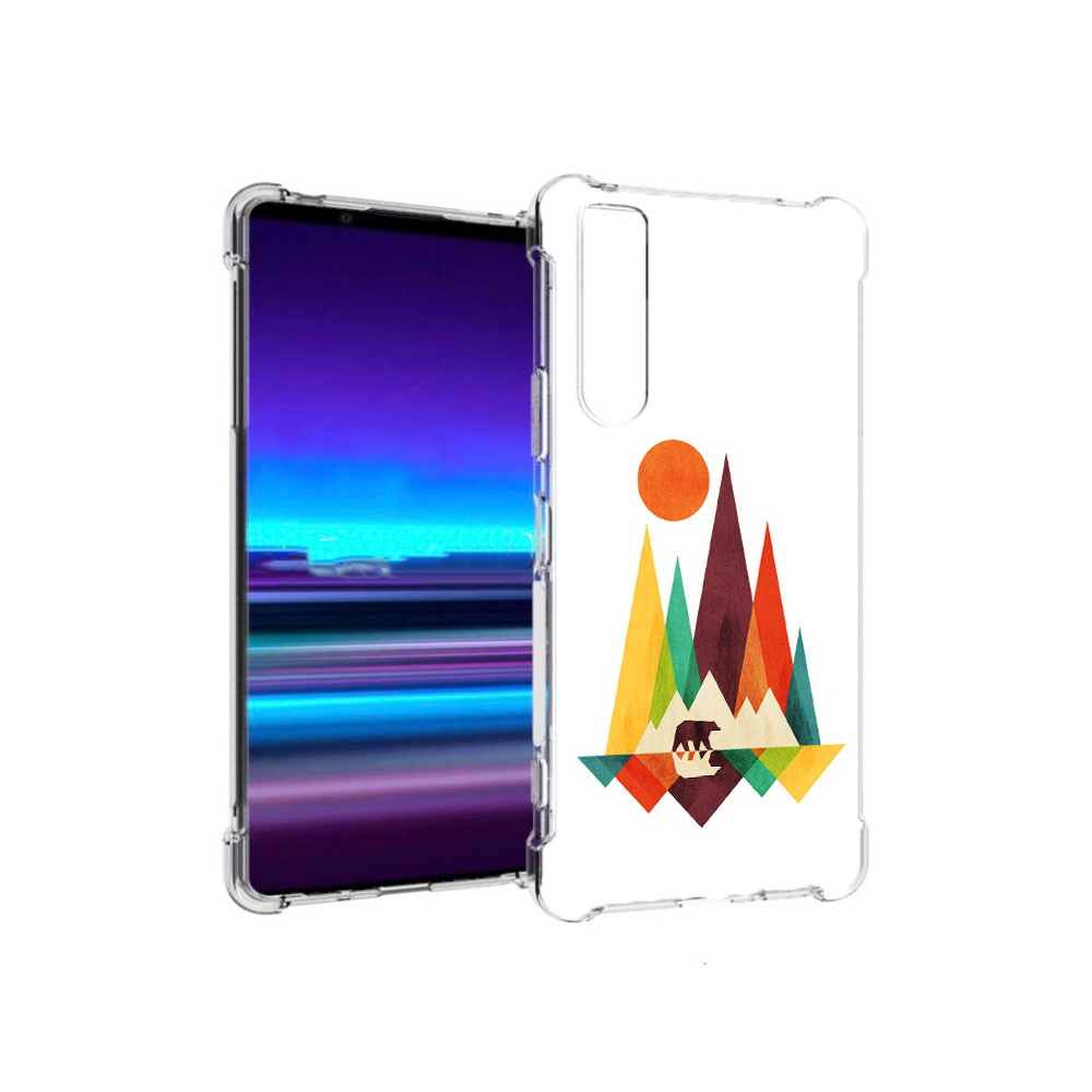 

Чехол MyPads Tocco для Sony Xperia 1 II нарисованные горы с медведем (PT148152.232.506), Прозрачный, Tocco