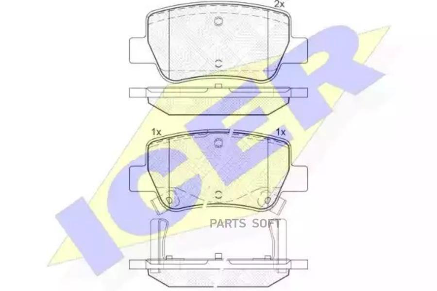 

Колодки Задние Toyota Avensis 2009> Icer 181916 Icer арт. 181916