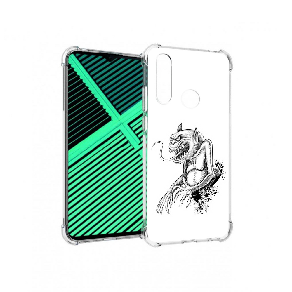 

Чехол MyPads Tocco для Motorola Moto G8 Power Lite чорт (PT227069.358.692), Прозрачный, Tocco
