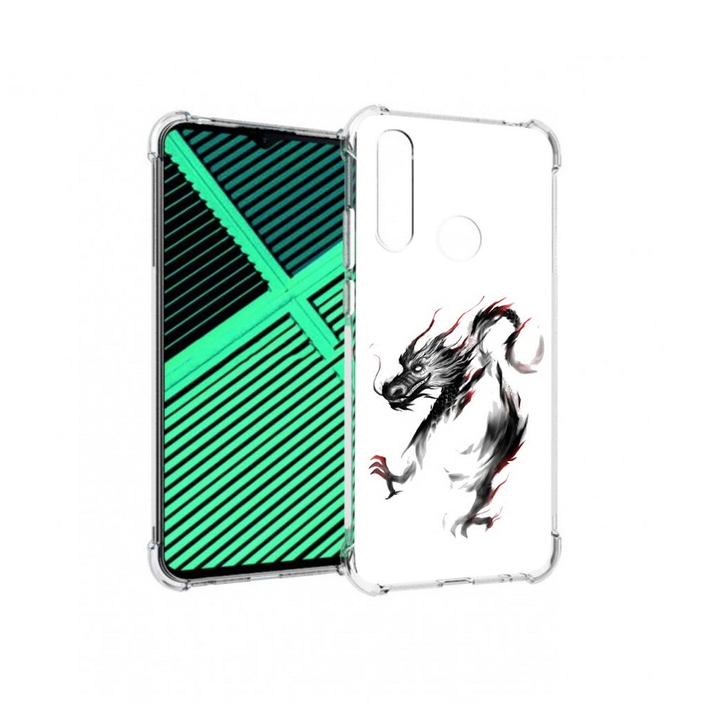 

Чехол MyPads Tocco для Motorola Moto G8 Power Lite черный дракон (PT227069.358.690), Прозрачный, Tocco