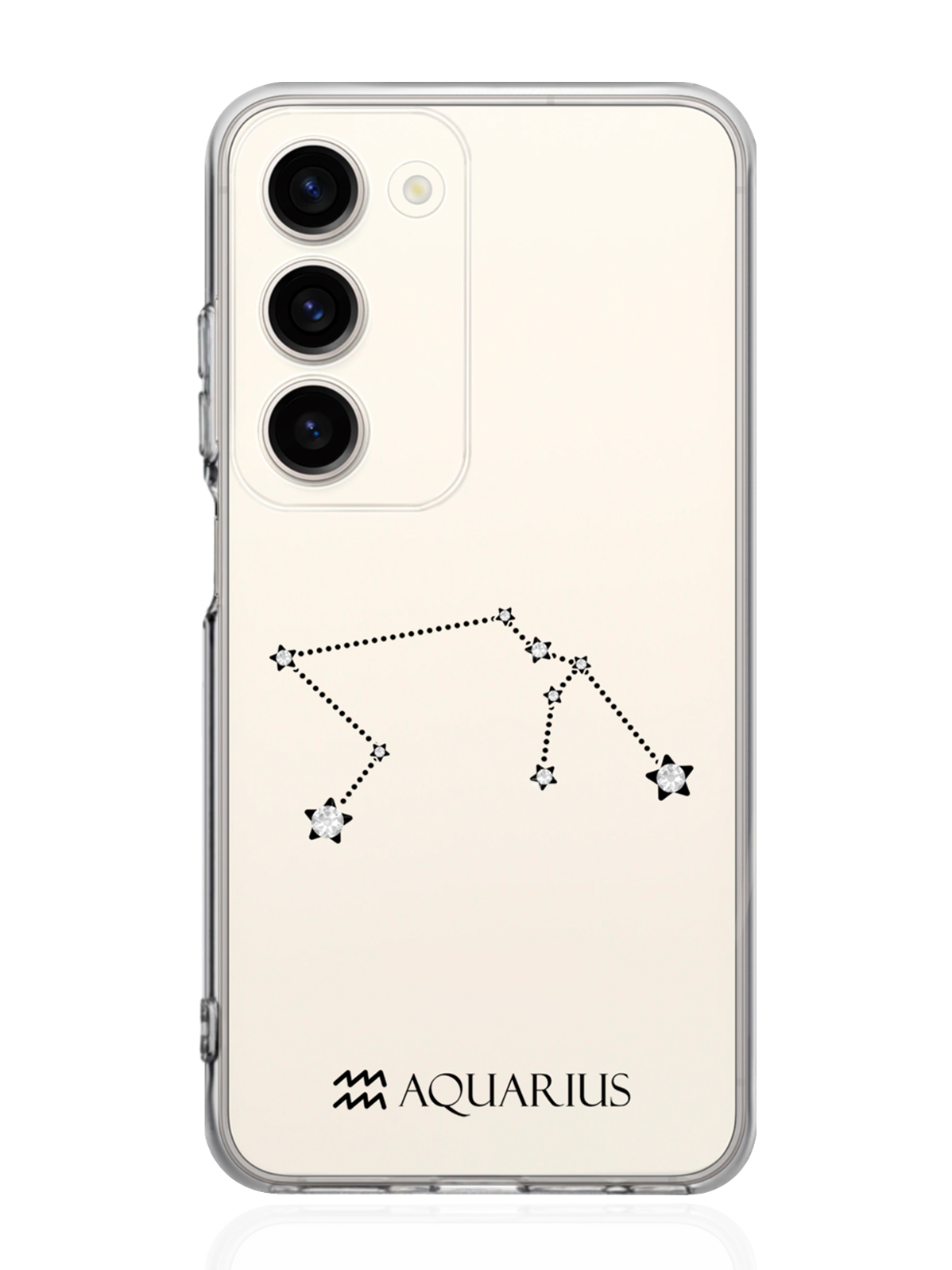 

Чехол MustHaveCase для Samsung Galaxy S23 с кристаллами Lux Водолей прозрачный