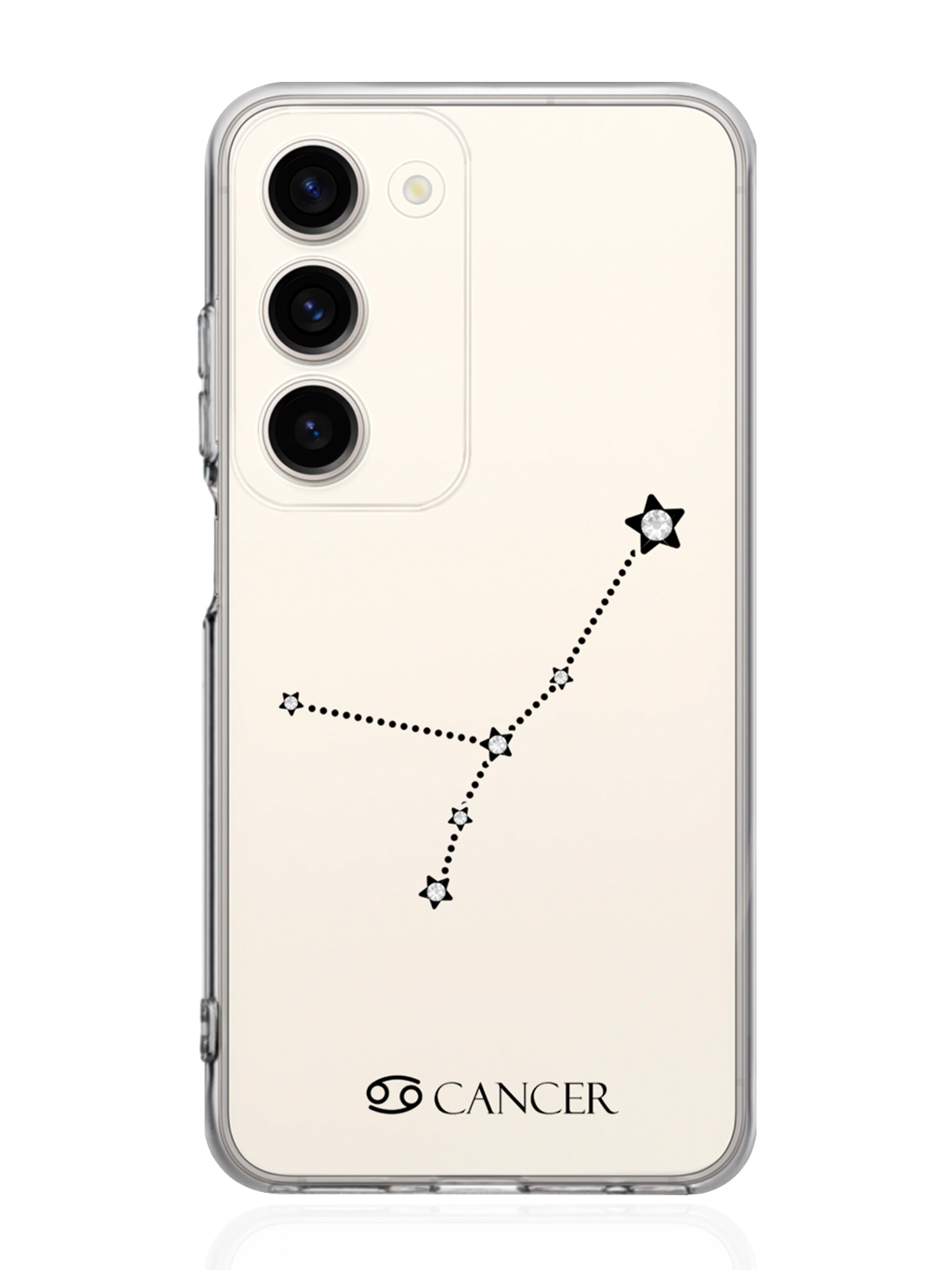 

Чехол MustHaveCase для Samsung Galaxy S23 с кристаллами Lux Рак прозрачный