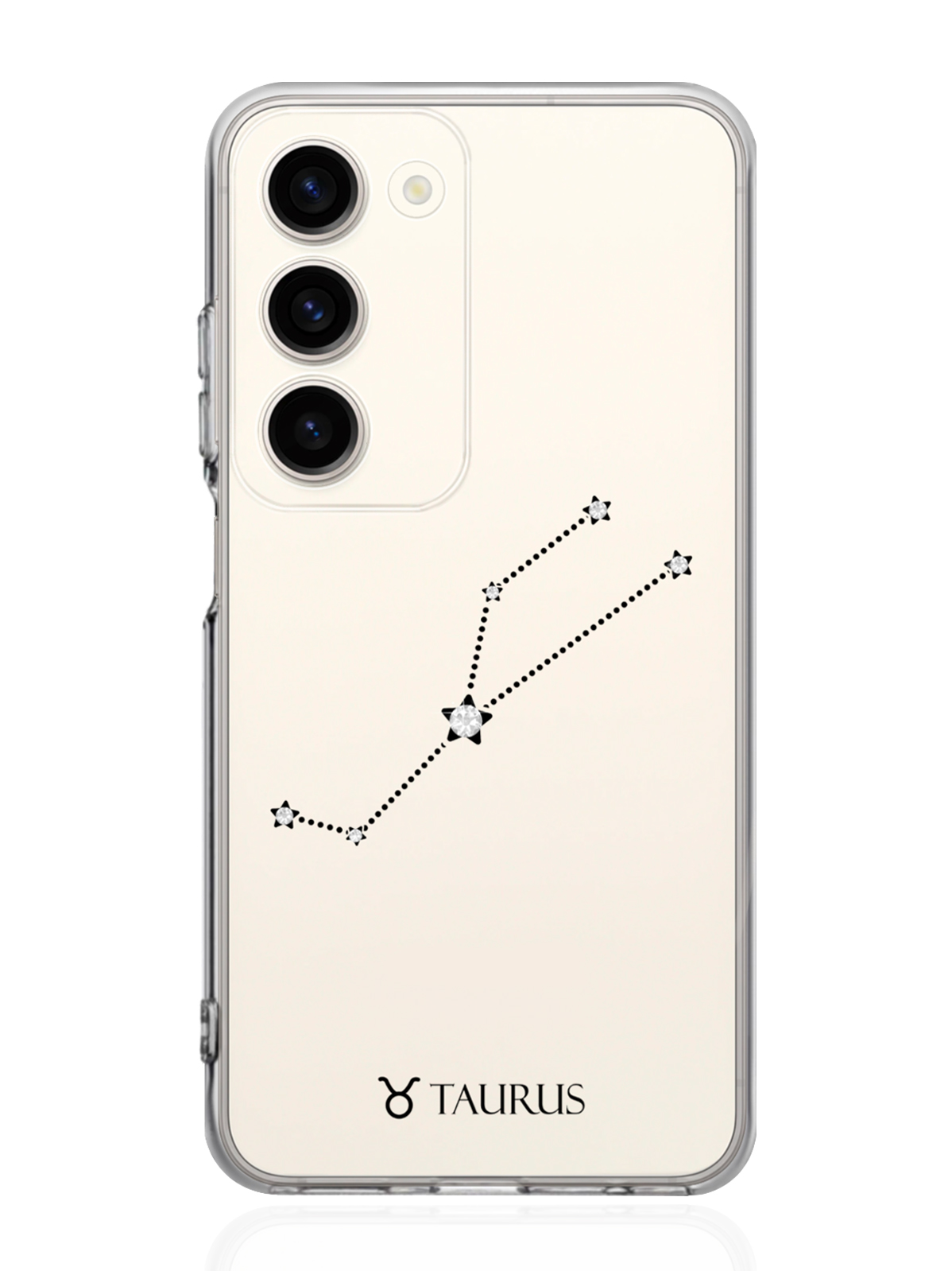 

Чехол MustHaveCase для Samsung Galaxy S23 с кристаллами Lux Телец Taurus прозрачный