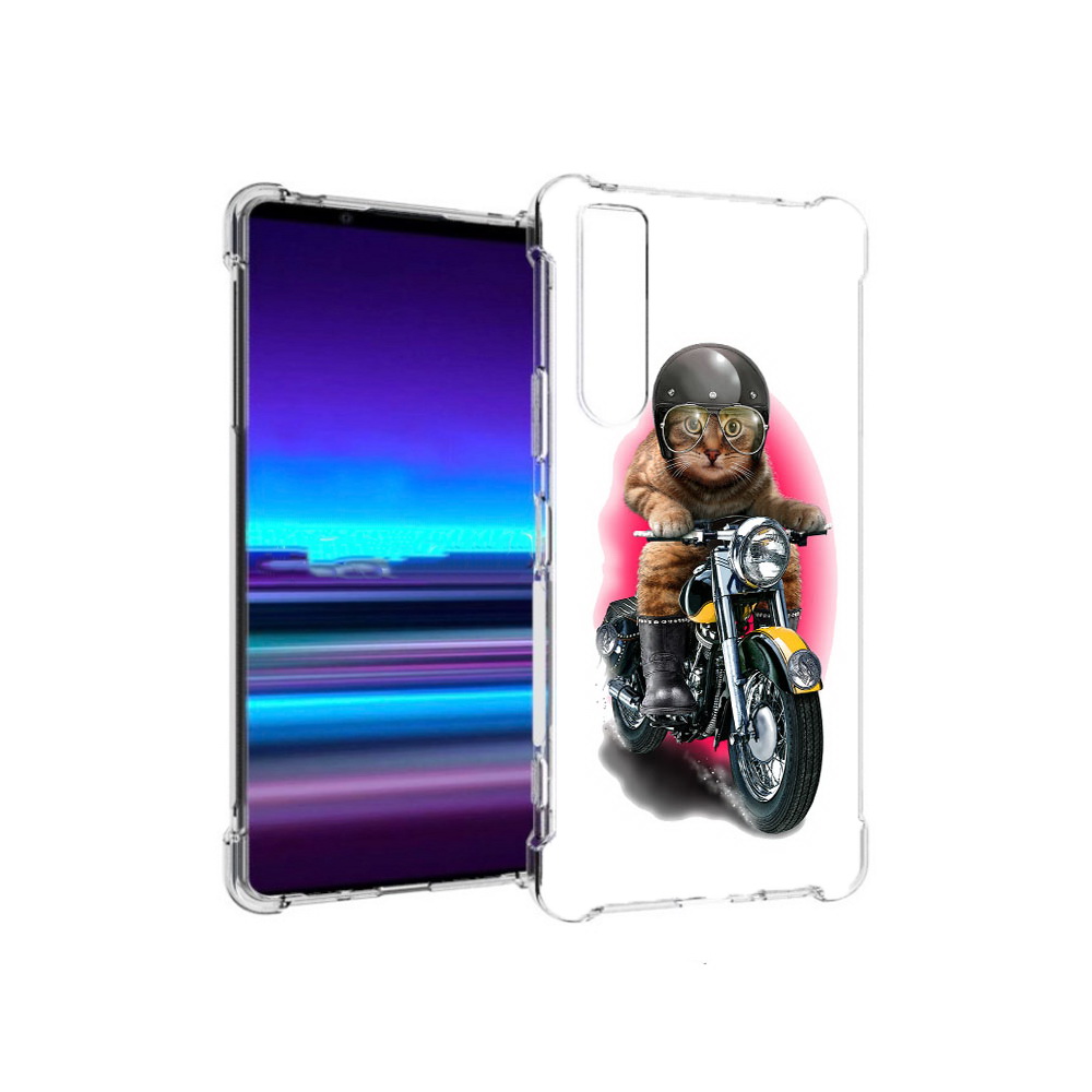 

Чехол MyPads Tocco для Sony Xperia 1 II мото-кот (PT148152.232.485), Прозрачный, Tocco