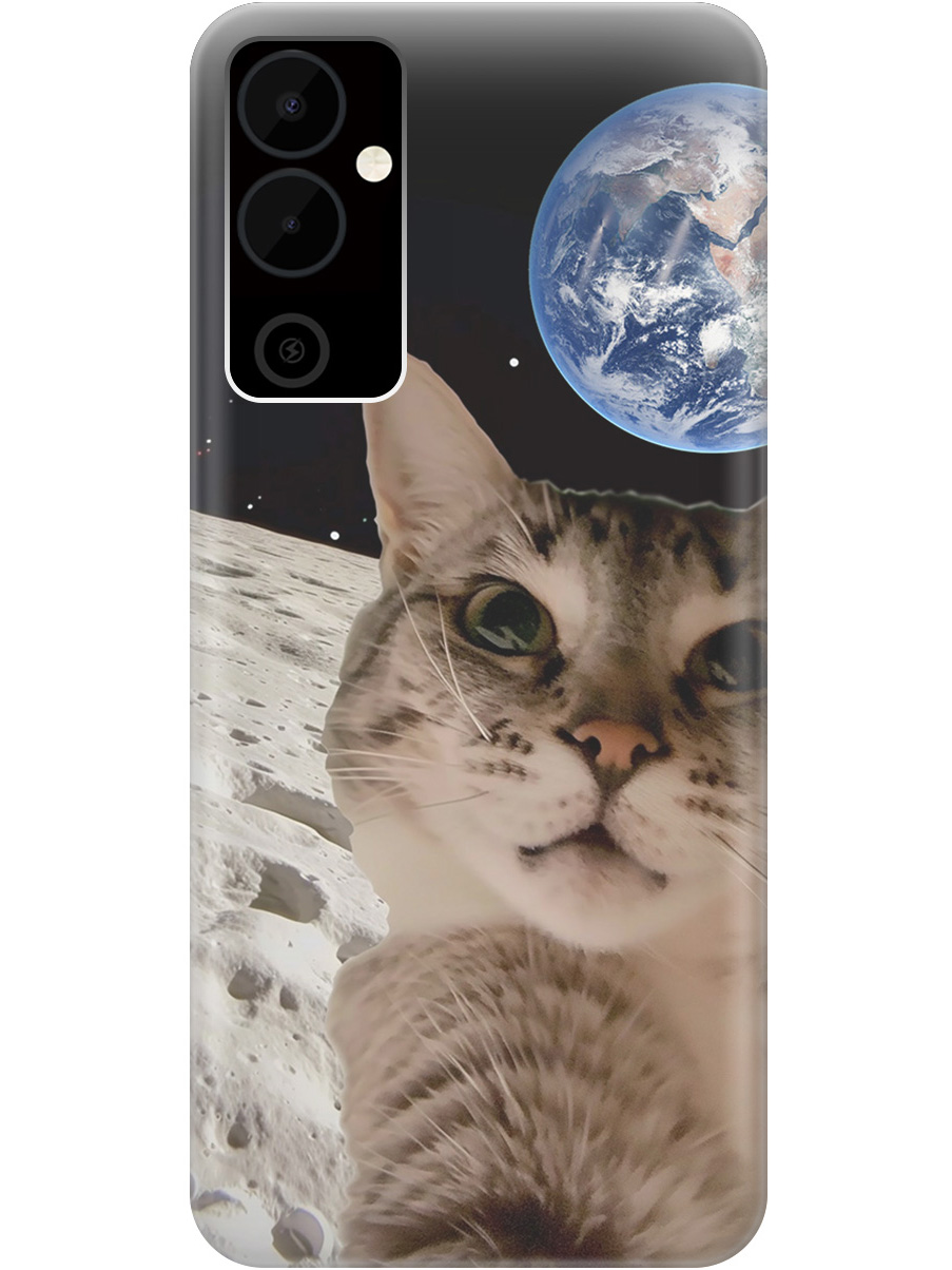 

Силиконовый чехол на Tecno Pova Neo 2 с принтом "Котик на луне", Прозрачный;белый;серый;черный, 778682412