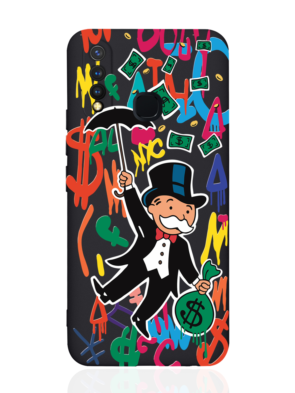 

Чехол MustHaveCase для Vivo Y19/U3 Богатенький дядюшка толстосум черный, Оранжевый;черный