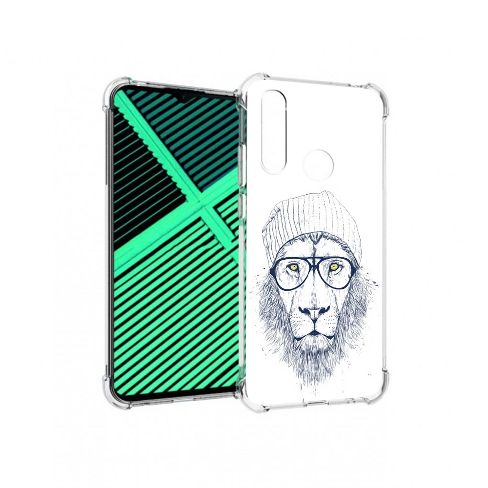 

Чехол MyPads Tocco для Motorola Moto G8 Power Lite хиппи лев (PT227069.358.663), Прозрачный, Tocco