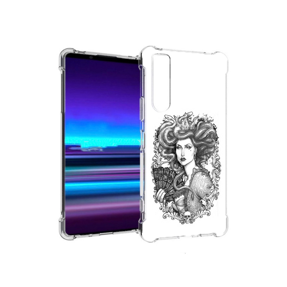 

Чехол MyPads Tocco для Sony Xperia 1 II медуза черно белый (PT148152.232.472), Прозрачный, Tocco