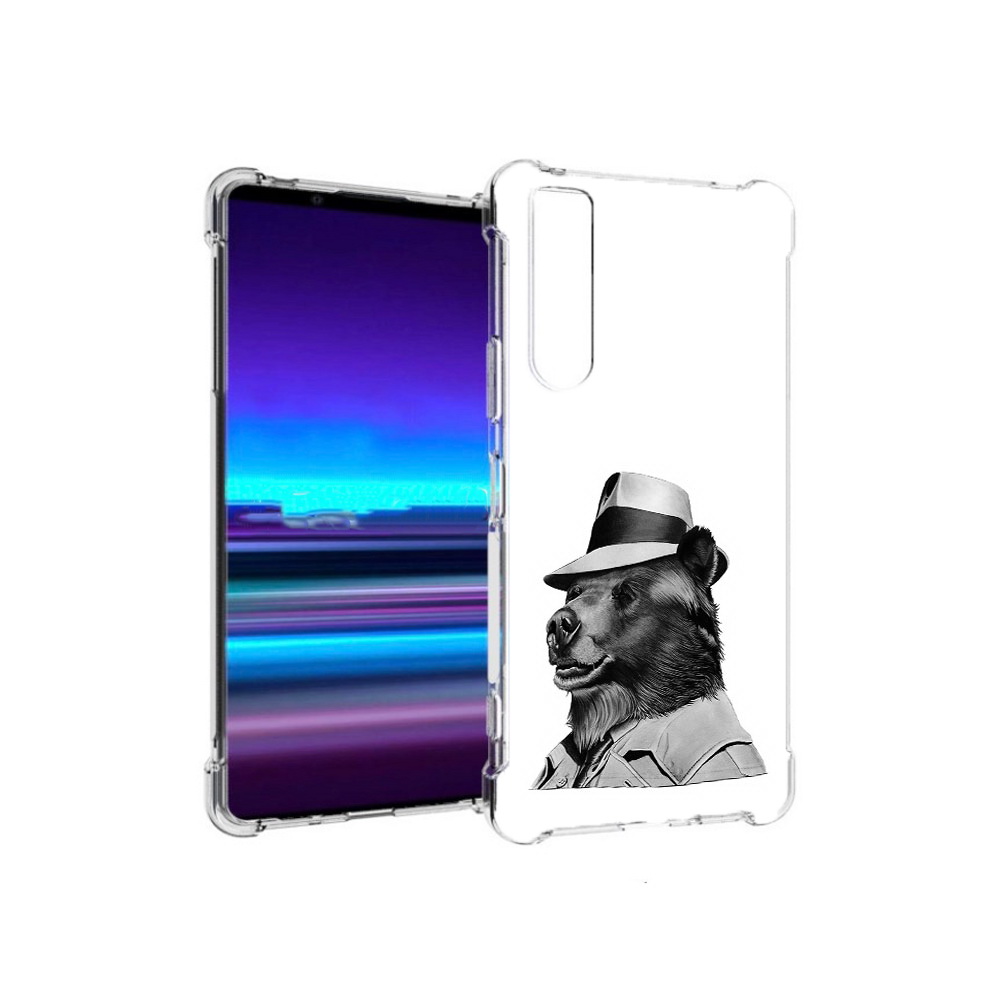 Чехол MyPads Tocco для Sony Xperia 1 II медведь в шляпе (PT148152.232.465)