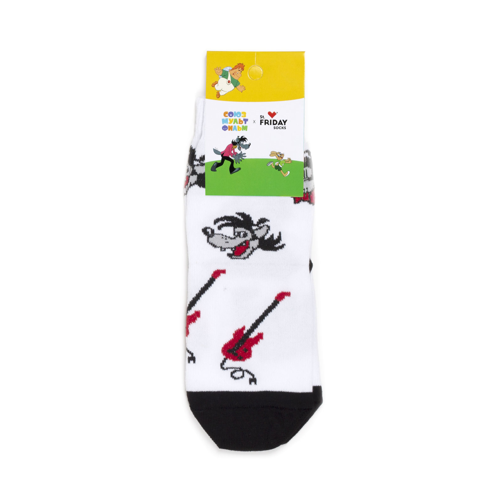 Носки детские St Friday Socks Волк, белый, 30-32