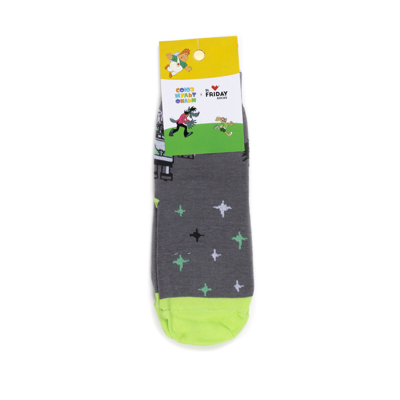Носки детские St. Friday Socks Робозаяц, серый, 30-32 носки с рисунками st friday socks собака кот серый