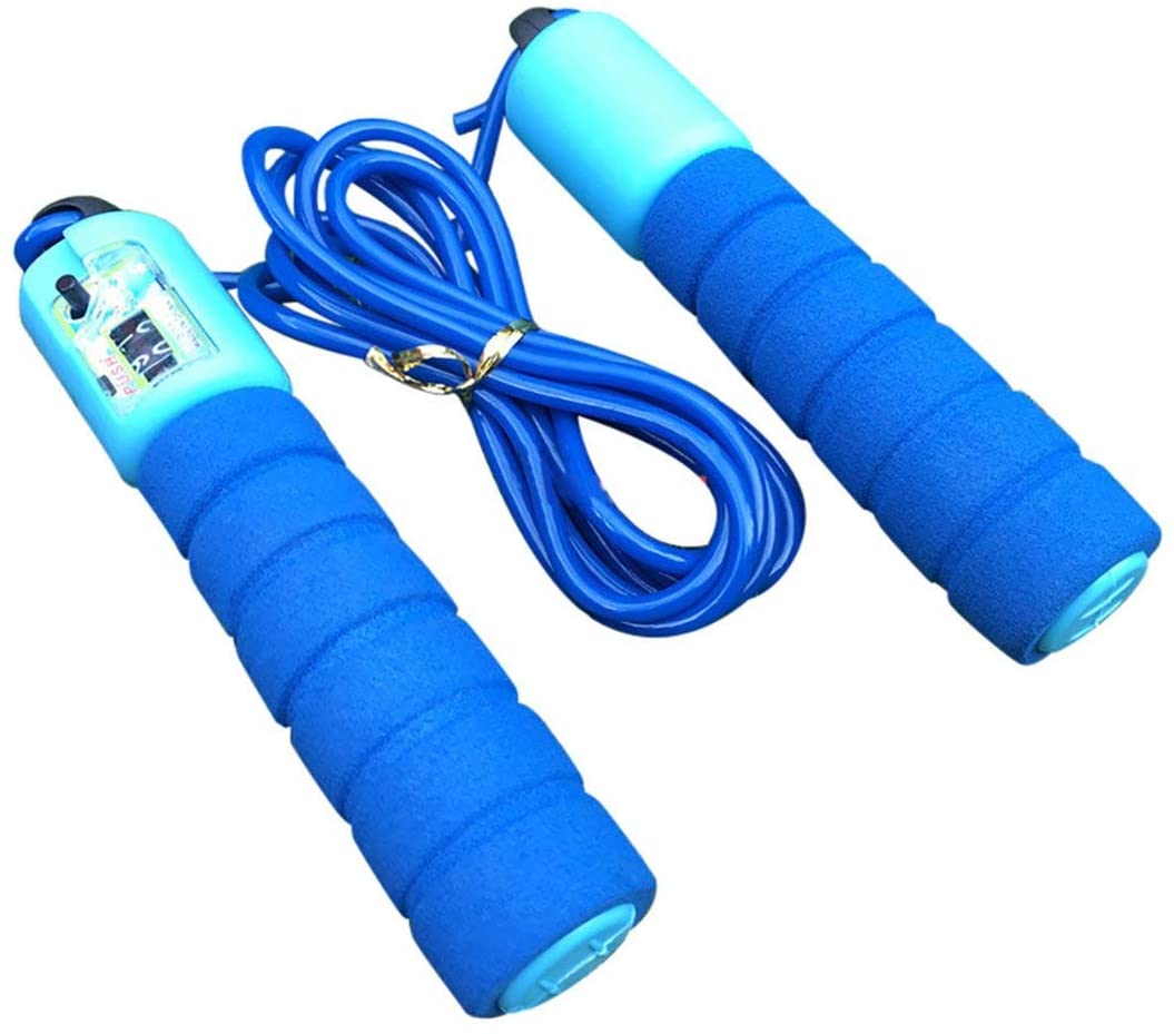 фото Скакалка со счётчиком прыжков jump rope синий 102029 nobrand