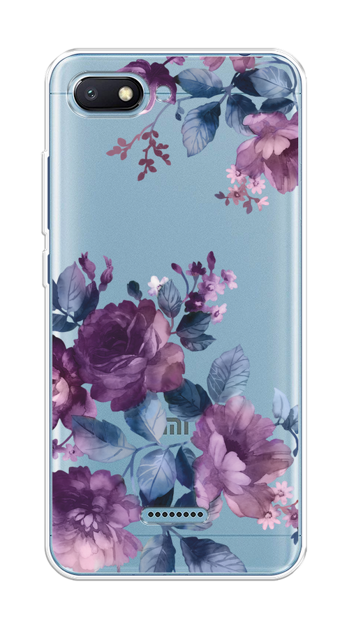 

Чехол на Xiaomi Redmi 6A "Purple Blossoms", Синий;фиолетовый, 34150-1