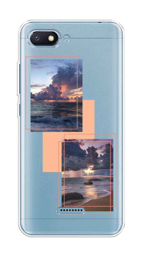

Чехол на Xiaomi Redmi 6A "Sky collage", Розовый;прозрачный;синий, 34150-1