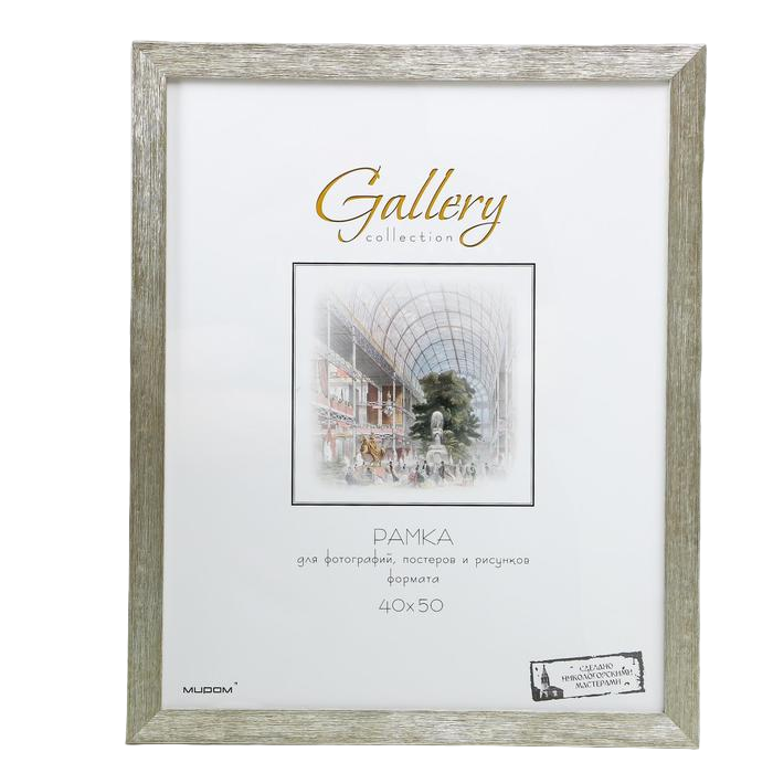 

Фоторамка пластик Gallery 40х50 см, 651622 серебро (пластиковый экран), Серебристый, Строгий стиль