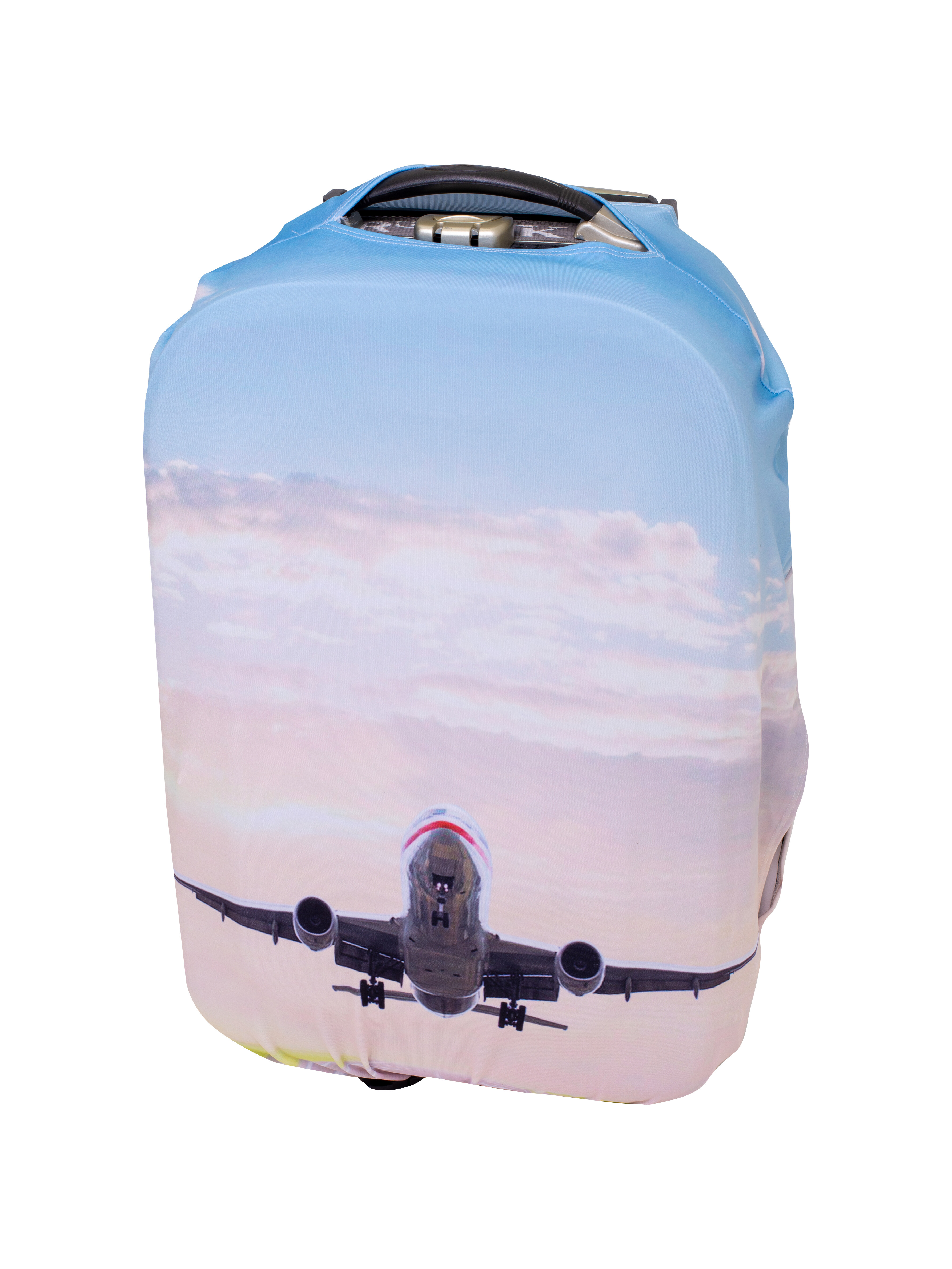Чехол для чемодана  Solmax SM06, голубой и розовый
