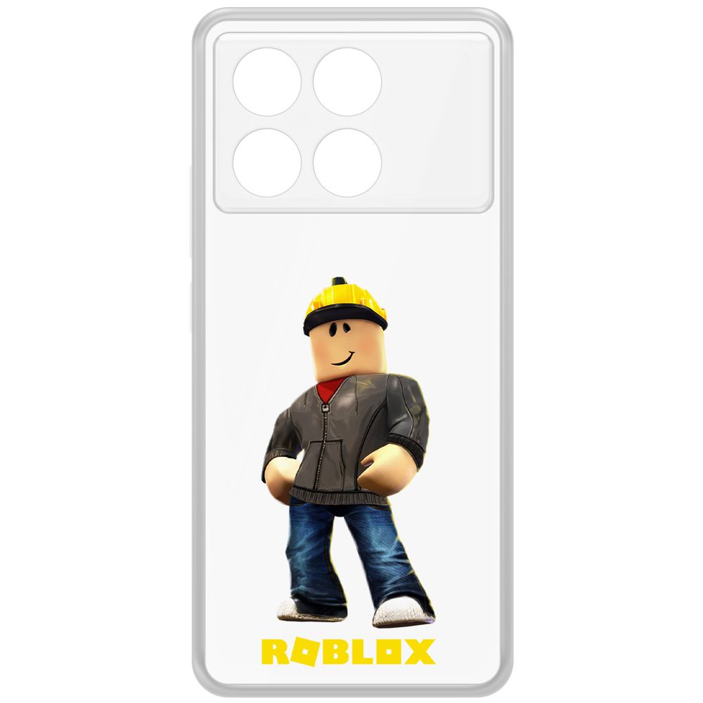 

Чехол-накладка Krutoff Clear Case Roblox-Строитель для Xiaomi Poco X6 Pro, Прозрачный