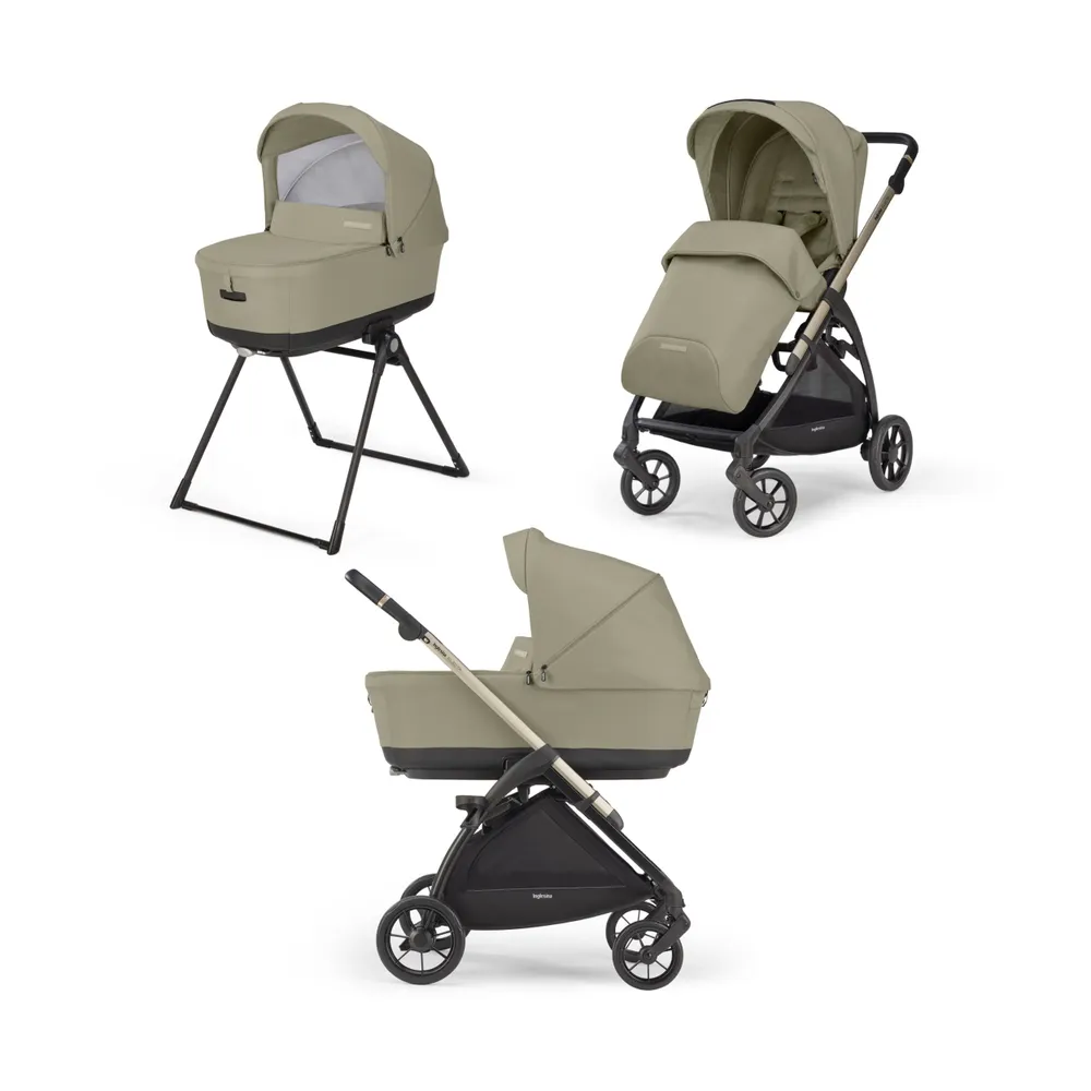 

Коляска 2 в 1 Electa System Duo на шасси Electa IRIDIUM BLACK цвет NOLITA BEIGE