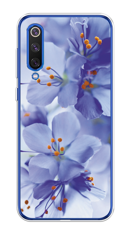 

Чехол на Xiaomi Mi9 SE "Фиолетовые цветки", Фиолетовый;синий, 35250-1