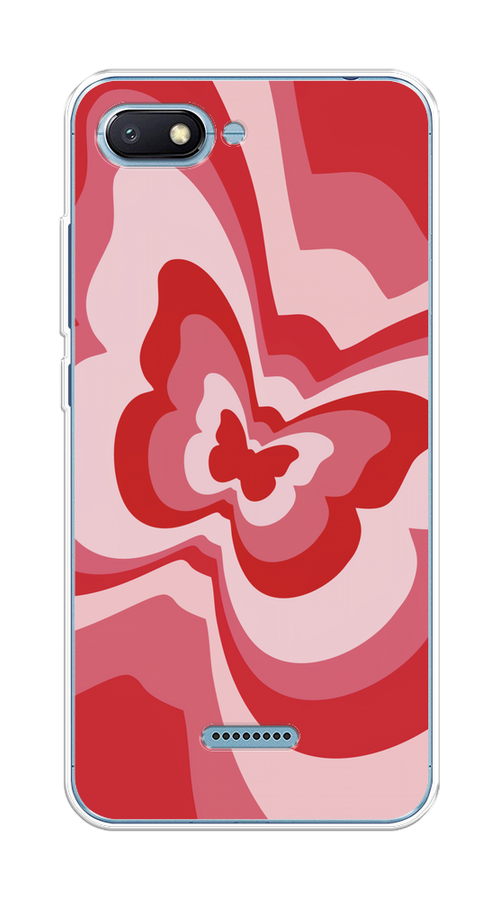 

Чехол на Xiaomi Redmi 6A "Бабочка в стиле хиппи", Красный;розовый, 34150-1