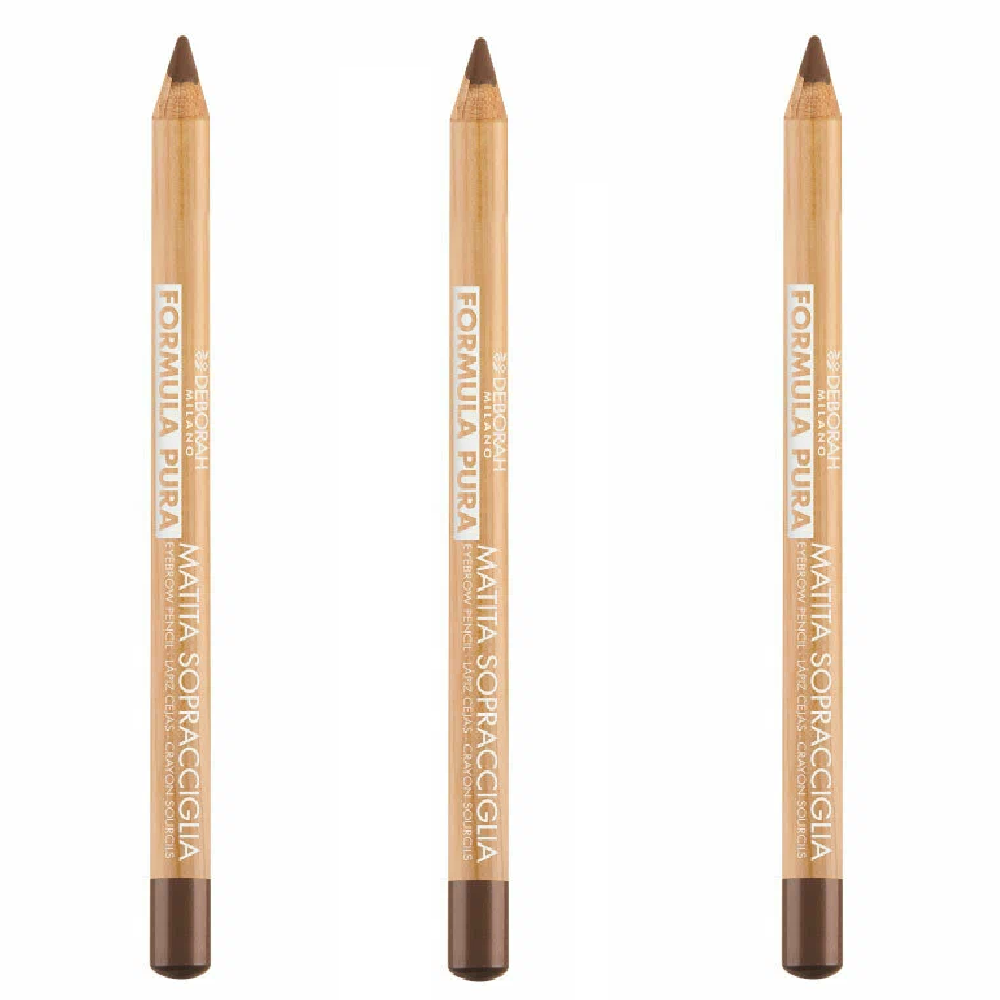 Карандаш для бровей Deborah Milano Formula Pura Eyebrow Pencil тон 02 Средний 1.2г 3 шт