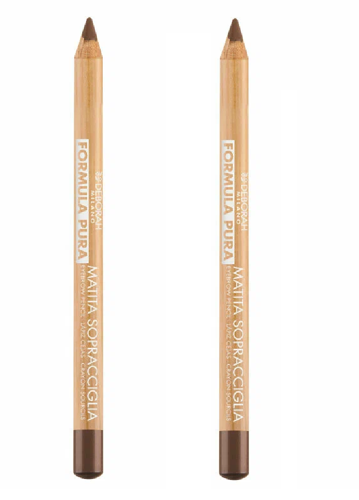 Карандаш для бровей Deborah Milano Formula Pura Eyebrow Pencil тон 02 Средний 1.2г 2 шт