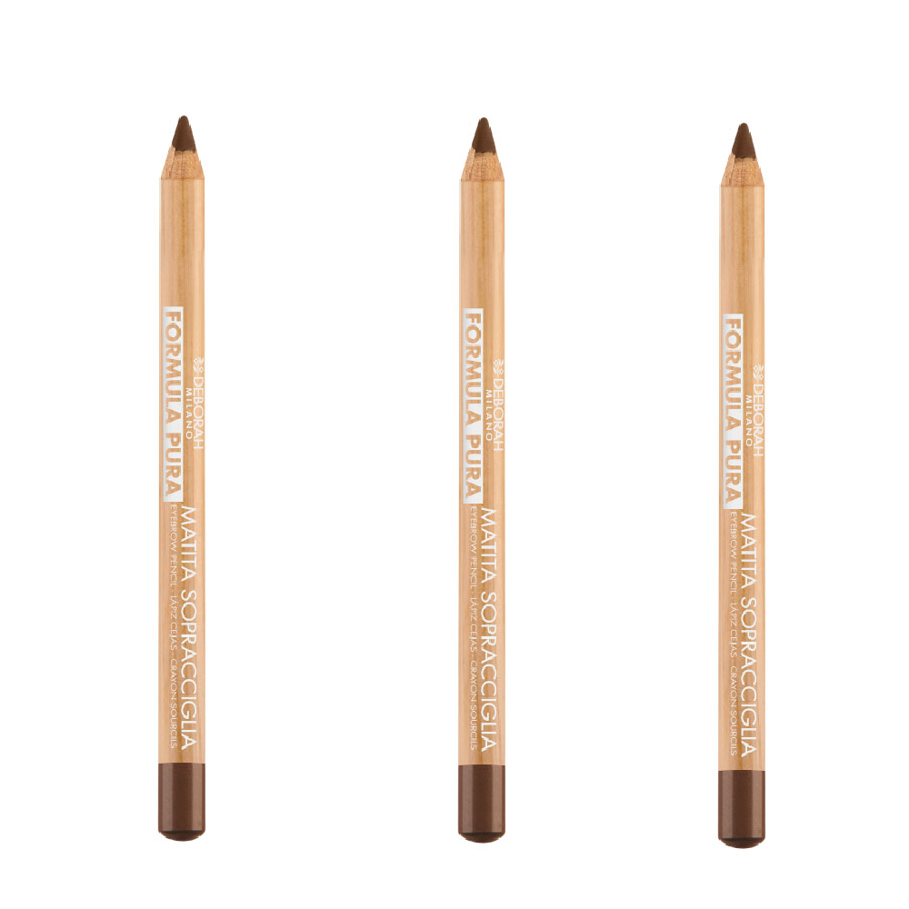 Карандаш для бровей Deborah Milano Formula Pura Eyebrow Pencil тон 01 Светлый 1.2г 3 шт